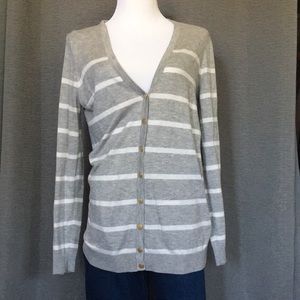 Gray and White cardigan